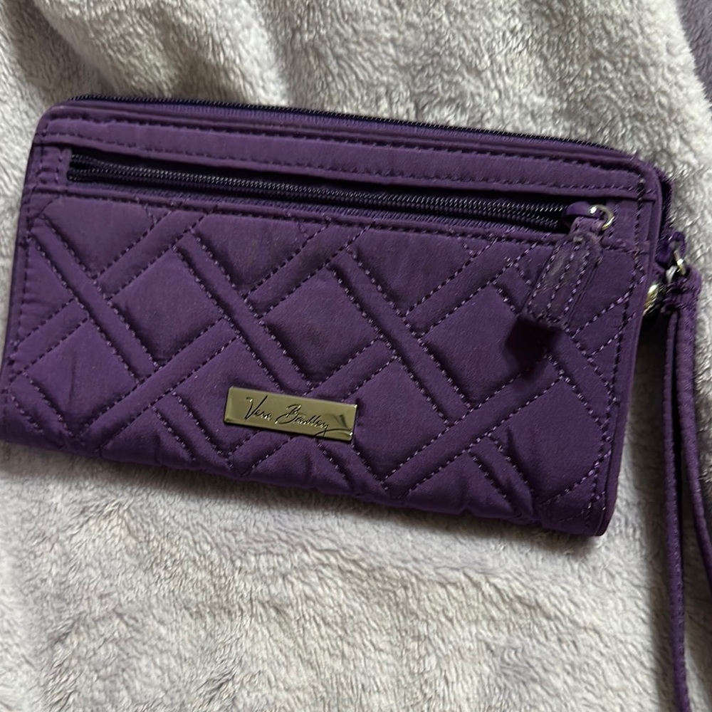 Vera Bradley Purple Quilted RFID wallet